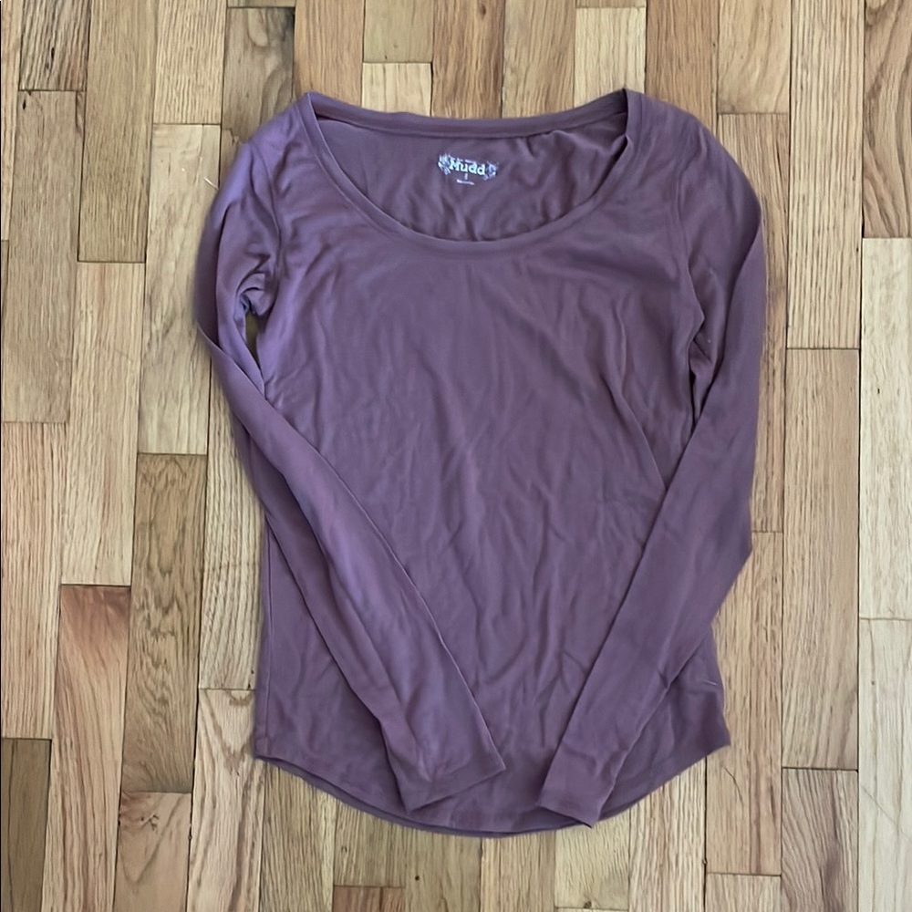 Madewell Purple Fitted Long Sleeve Tee